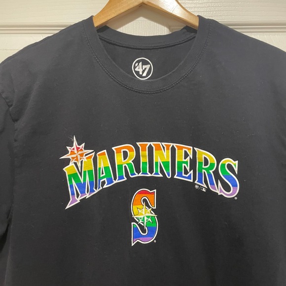 '47 Brand Other - '47 Brand Mens Seattle Mariners Pride T-Shirt XXL Black Cotton MLB Graphic Tee